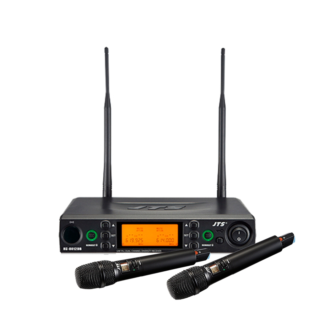 JTS RU-8012DB/RU-850LTH Радиосистема UHF двухканальная с ручными передатчиками