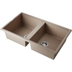 Мойка Omoikiri Tedori 86-2-SA Tetogranit/бежевый