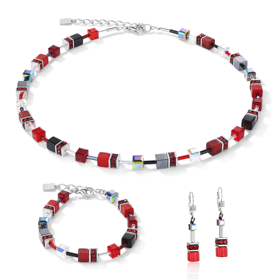 Колье Coeur de Lion Red-Grey 4014/10-0312 цвет красный, серый, черный
