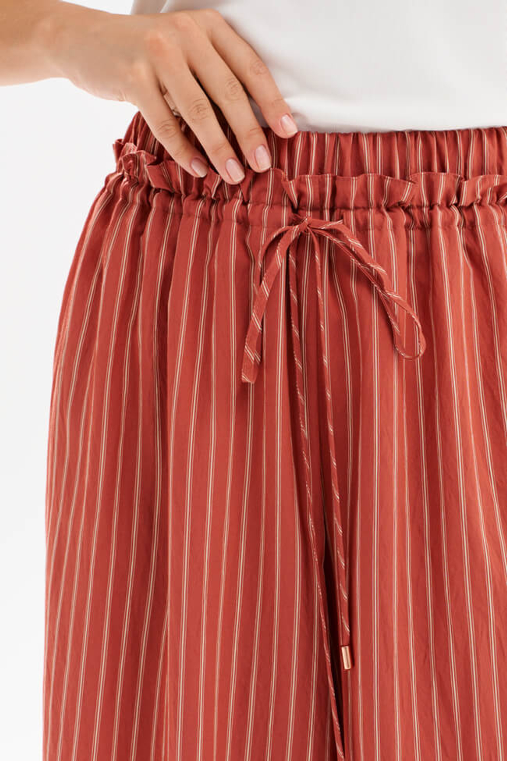 31252 Брюки женские (терракотовый полоска)