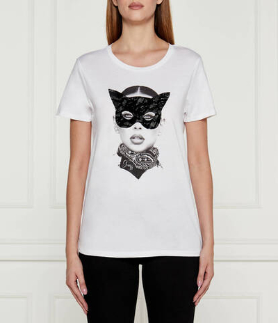 Футболка CAT MASK GUESS - белый(W4BI37 K9RM1)