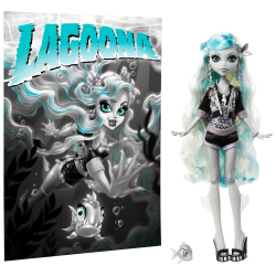 Monster High - Lagoona Blue Black & White Reel Drama Scary Séance Коллекционная кукла HKN30