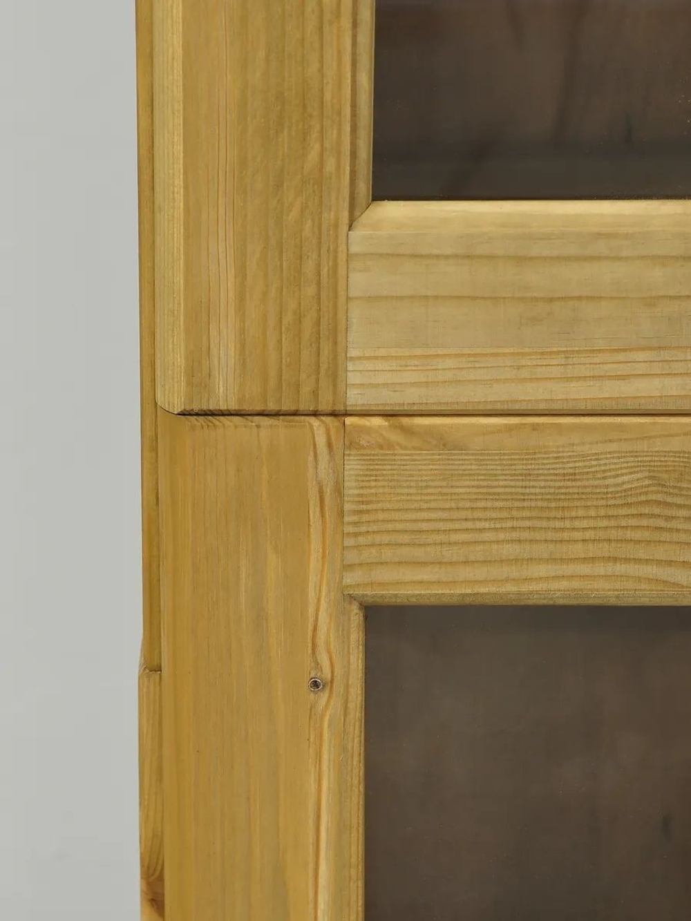 Шкаф витрина Бритта однодверная стеклянная, бейц