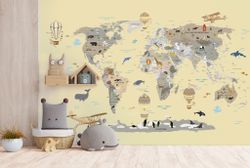 Фотообои карта мира