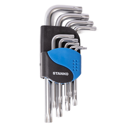 Набор угловых ключей Torx коротких 9шт. STANKO CS11129S