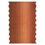 Ковер из шерсти over horizon терракотового цвета из коллекции trendy ruffles, 200х300 см