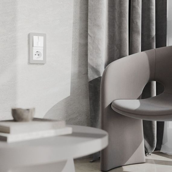 Рамка Werkel Split на 2 поста дымчатый/белый W0023067 4690389206061