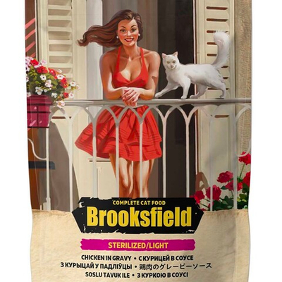 Brooksfield консервы Sterilized/Light с курицей в соусе (пакетик) 85 г - для кошек стерилизованных - Sterilized/Light Chicken in Gravy