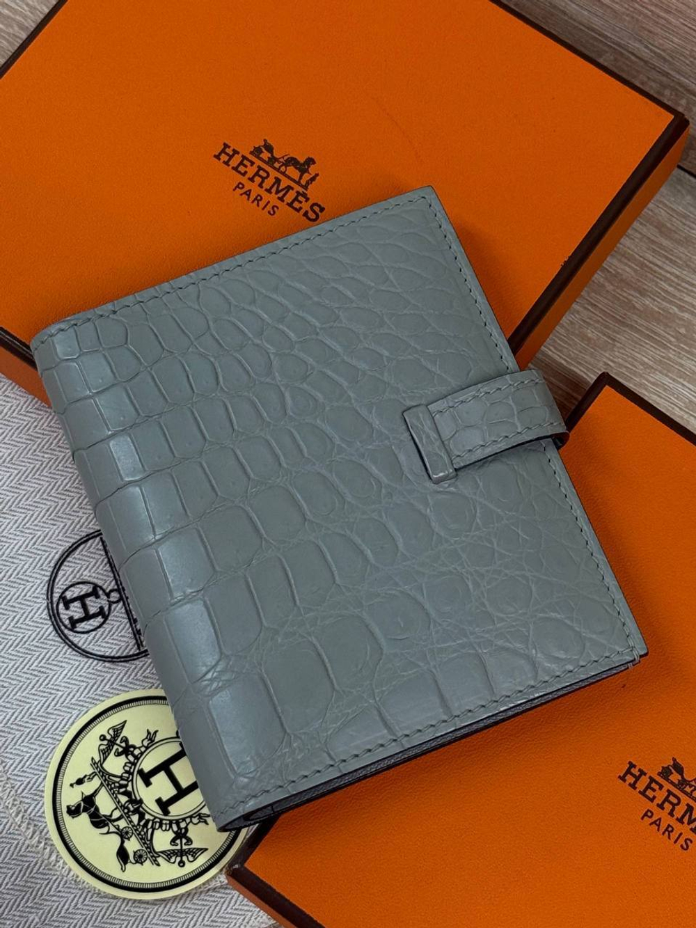 Кошелек Hermes из кожи крокодила