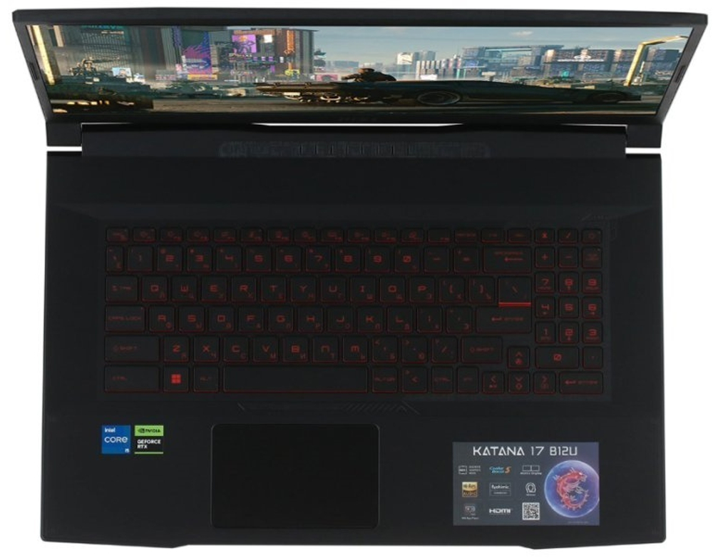 Ноутбук  MSI Katana 17 GF76 B12UCX-1005XRU 17.3 ", Core i5, 8 Гб RAM, 256 Гб SSD, GeForce RTX 2050, Черный