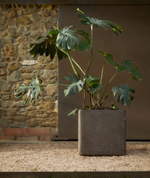 Набор из 2 кашпо Minoa коричневого цвета из песчаника 44 x 44 см