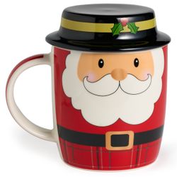 КРУЖКА С КРЫШКОЙ LEFARD "САНТА" 355 МЛ