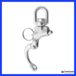 Карабин фаловый быстроразъемный с вертлюгом, 70 мм.