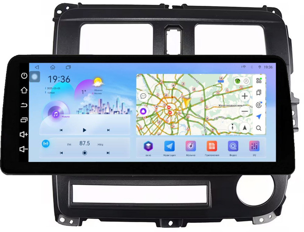 Магнитола для Sollers Argo 2022-2024+ - FarCar монитор 12.3" 2K QLED на Android 14, TS10, CarPlay, 4G SIM-слот