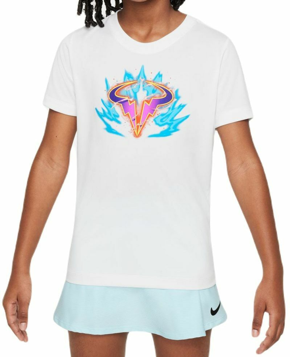 Футболка для мальчика теннисная Nike Kids Dri-Fit Rafa T-Shirt - white