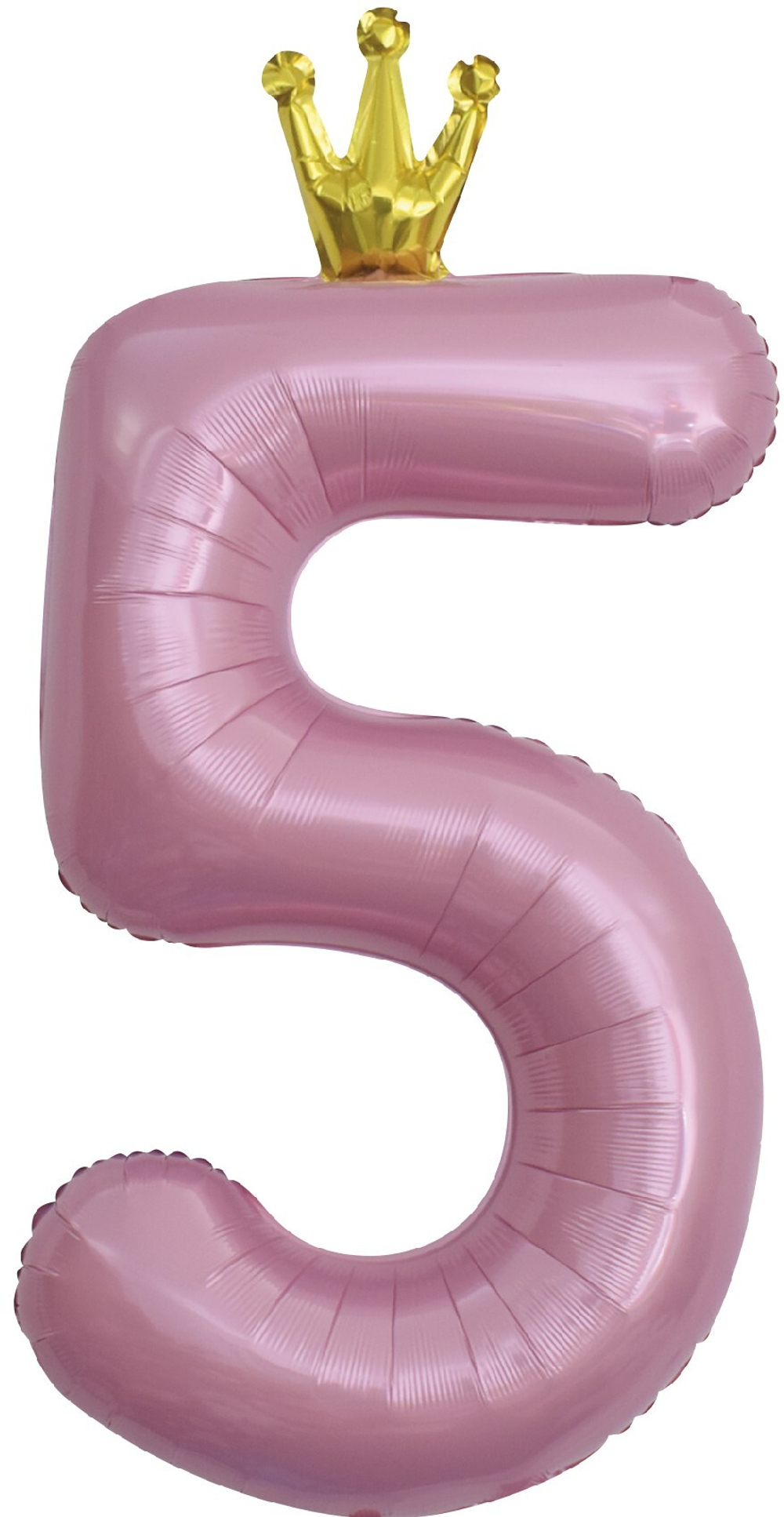 Шар Цифра Розовая с короной