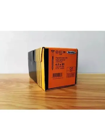 Саморез конструкционный PT с потайной головкой; желтая оцинковка; TX20; 4,0 x 80 mm упак 200 шт