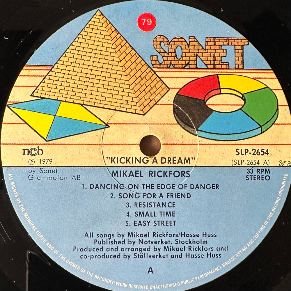 Mikael Rickfors ‎– Kickin' A Dream (Швеция 1979г.)