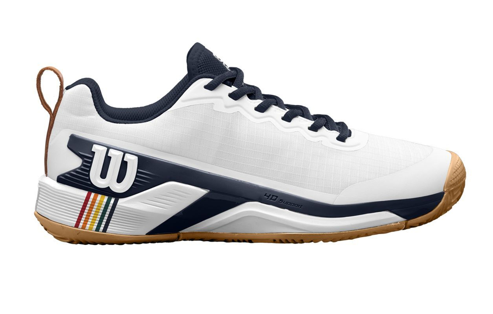 Мужские кроссовки теннисные Wilson Rush Pro 4.5 Clay Roland Garros - белый