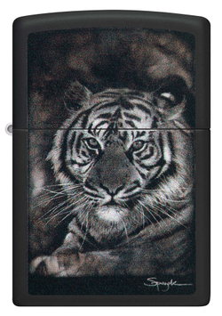 Зажигалка Zippo Spazuk Design с покрытием Black Matte, латунь/сталь, чёрная, матовая, 38x13x57 мм