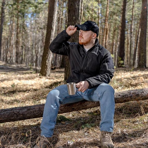 Бейсболка утепленная Tornado, Крэк, цв.черный р.L Helios