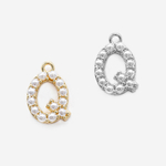 Подвеска с жемчугом в форме буквы "Q", 13,7*9,2мм