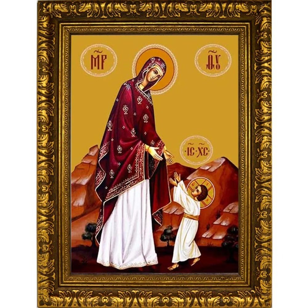 Первые шаги Иисуса Христа. Икона на холсте.