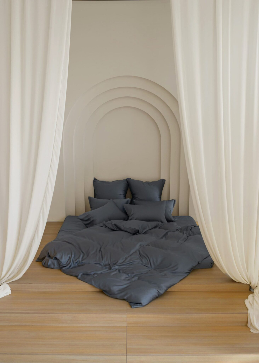 Наволочки 2шт 50x90 German Grass Grey Brilliant серые