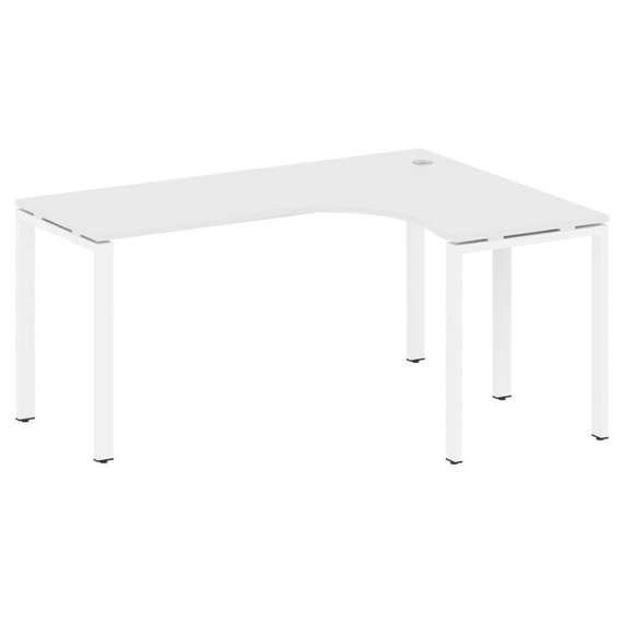 Metal System Стол криволинейный правый на П-образном м/к БП.СА-4 (R) Белый/Металл Белый 1600*1200*75