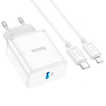 Зарядное устройство на Lightning Hoco C104A 20W PD + QC3.0 (white)