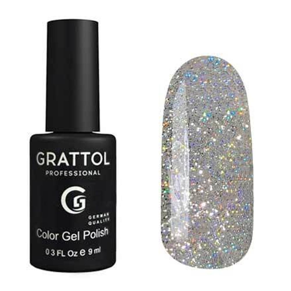 GRATTOL Гель-лак Opal Silver, 9мл