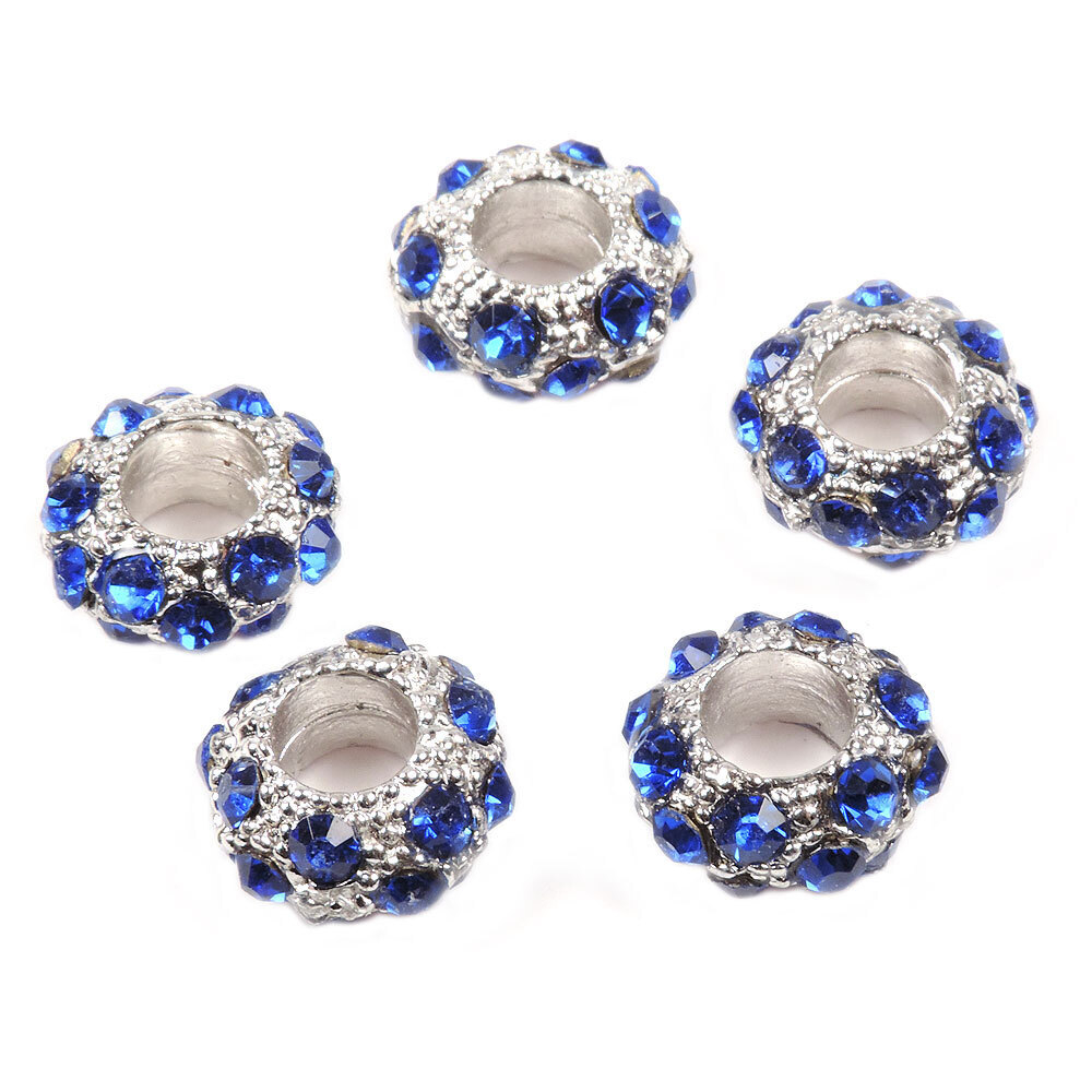 Бусина-шарм "Росинка" сплав, стразы