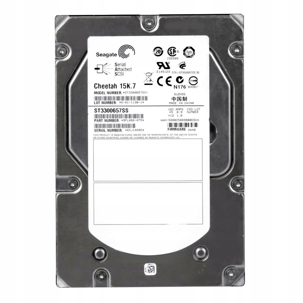 Жесткий диск Seagate HP 15K RPM 300GO MSA2 DUAL-PORT SAS 9FL066-075