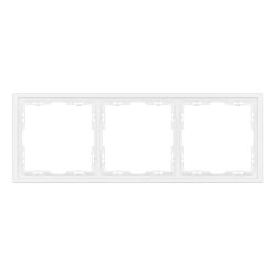 Рамка пластиковая FRM-NOBE-SFPL-3-WH (Arlight, Белый кварц) 054219