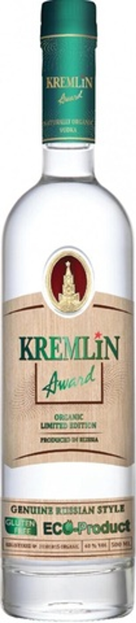 Водка «КРЕМЛИН ЭВОРД Органик Лимитед Эдишн» креп 40%, емк 0,5л