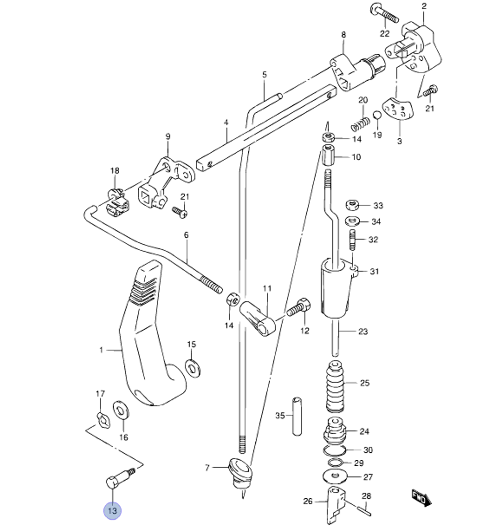 Болт для лодочных моторов 09111-06069-000