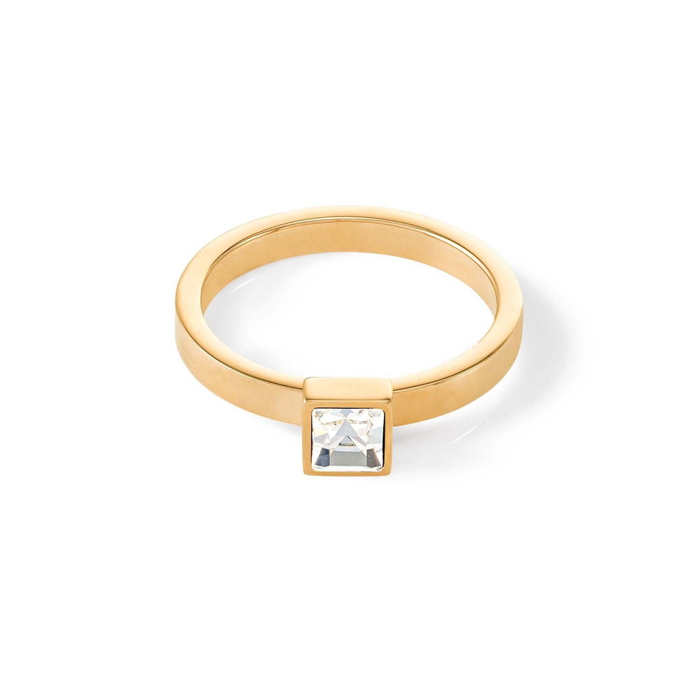Кольцо Coeur de Lion Crystal-Gold 17.2 мм 0501/40-1816 54 цвет прозрачный, золотой