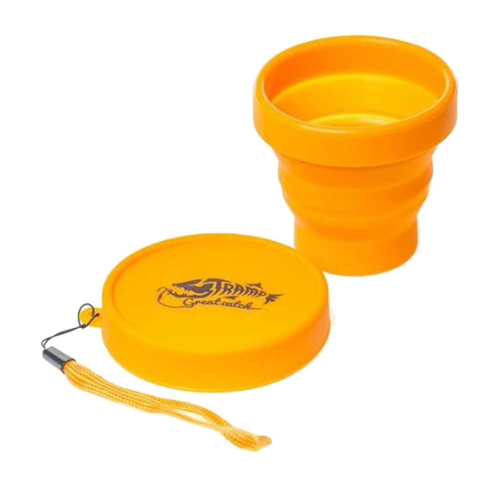 Tramp Стакан силиконовый складной с крышкой, TRC-083-6050, оливковый