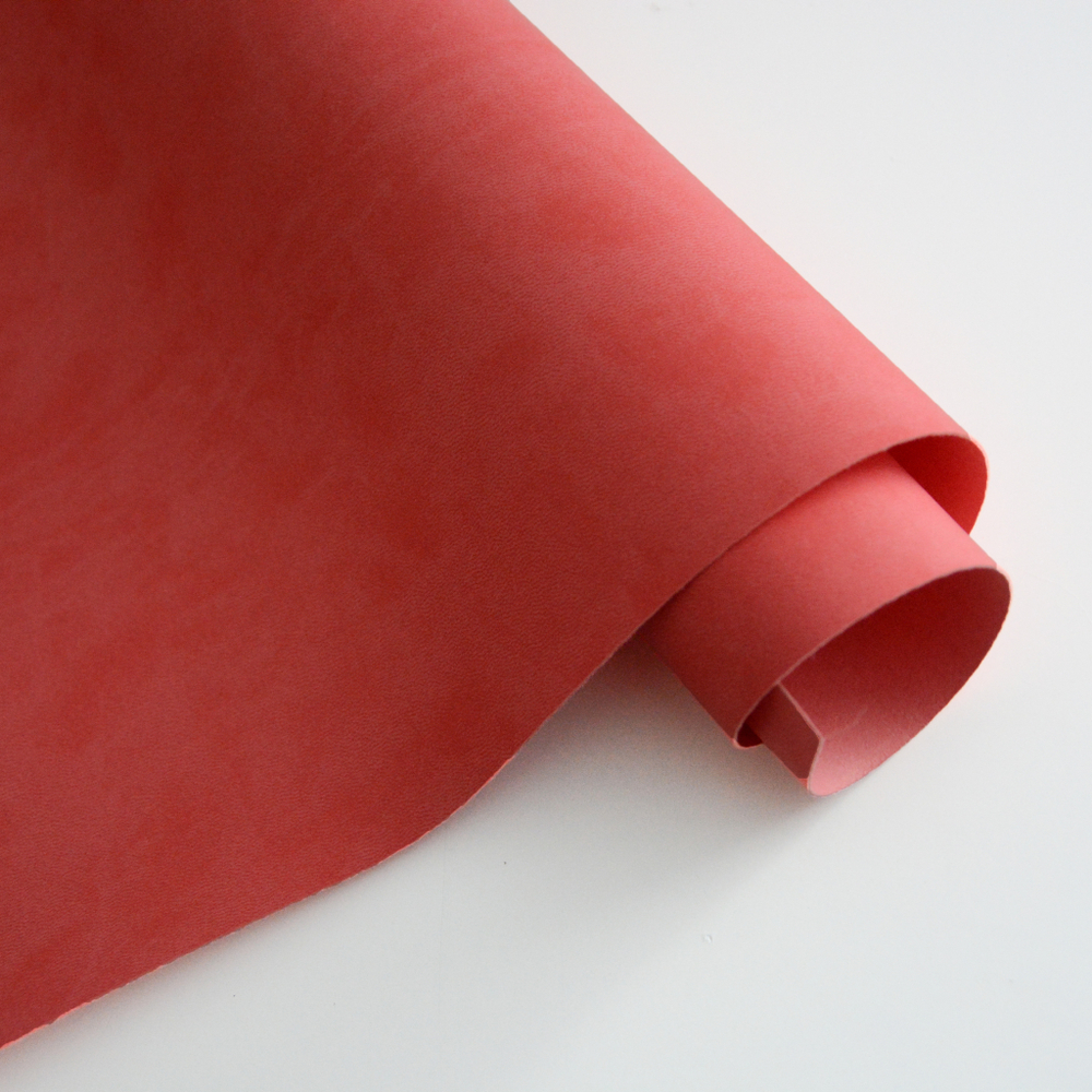 Кожзам переплетный матовый, коралловый