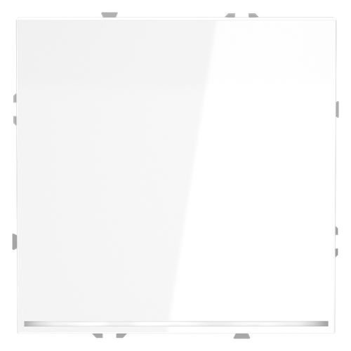 Проходной переключатель встраиваемый VOLTUM S70 одноклавишный с подсветкой 10А, (белый глянцевый)