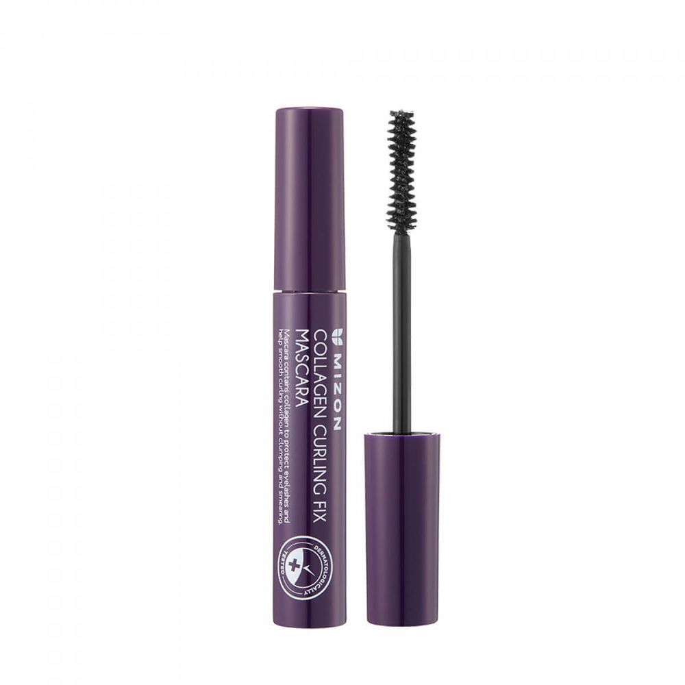 Тушь для ресниц подкручивающая черная MIZON Collagen Curling Fix Mascara