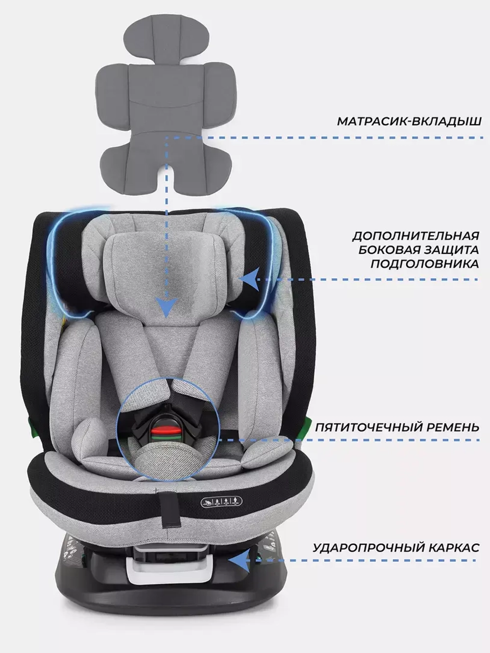 Автокресло MOWBaby UB616 "MOTION" isofix (40-150см)