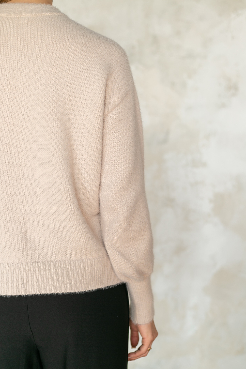 Теплый джемпер с пышным рукавом Тамбовчанка