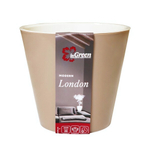 Горшок для цветов London D190 мм, 3,3л с дренажной вставкой, молочный шоколад