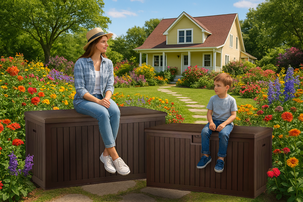 Сундук Gardeck PALRAM XL 870 л, тёмно-коричневый (2025)