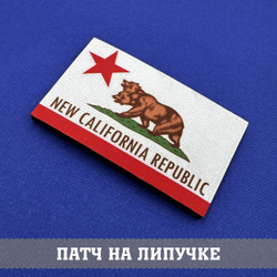 Патч НКР Фоллаут, New California Republic 9х6 см с липучкой
