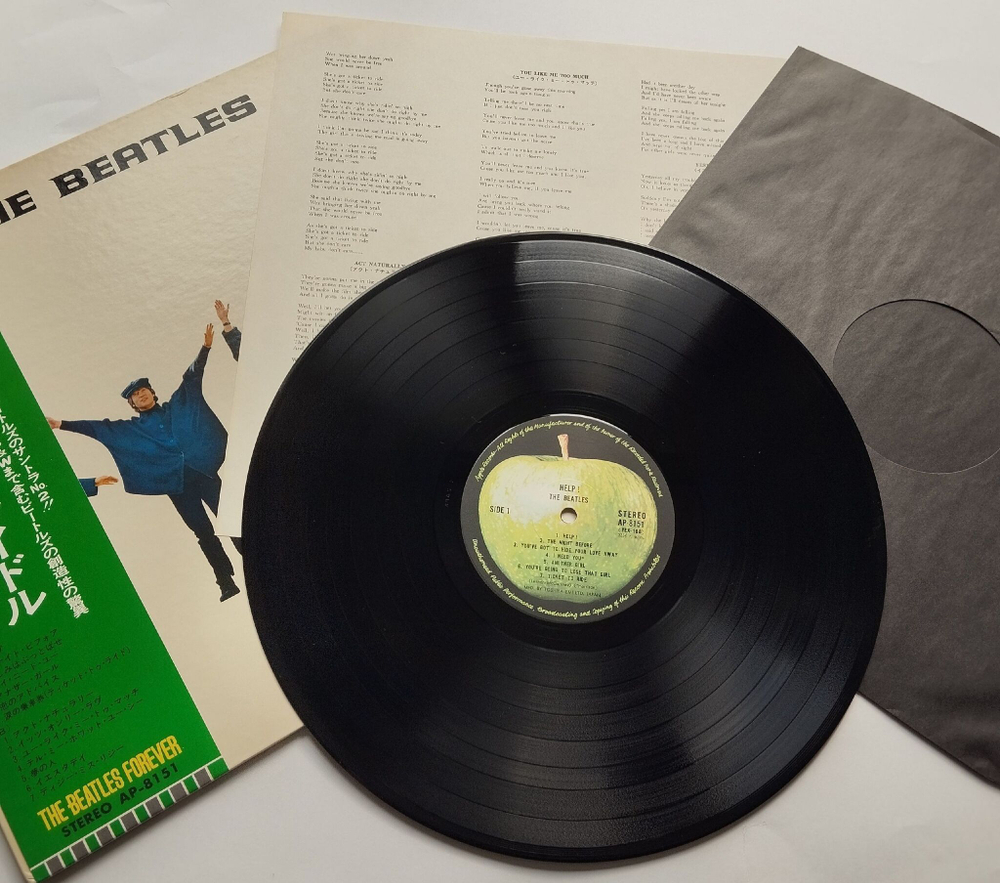 Винтажная виниловая пластинка LP The Beatles Help (Japan 1973) (Obi) You Like Me Too Much