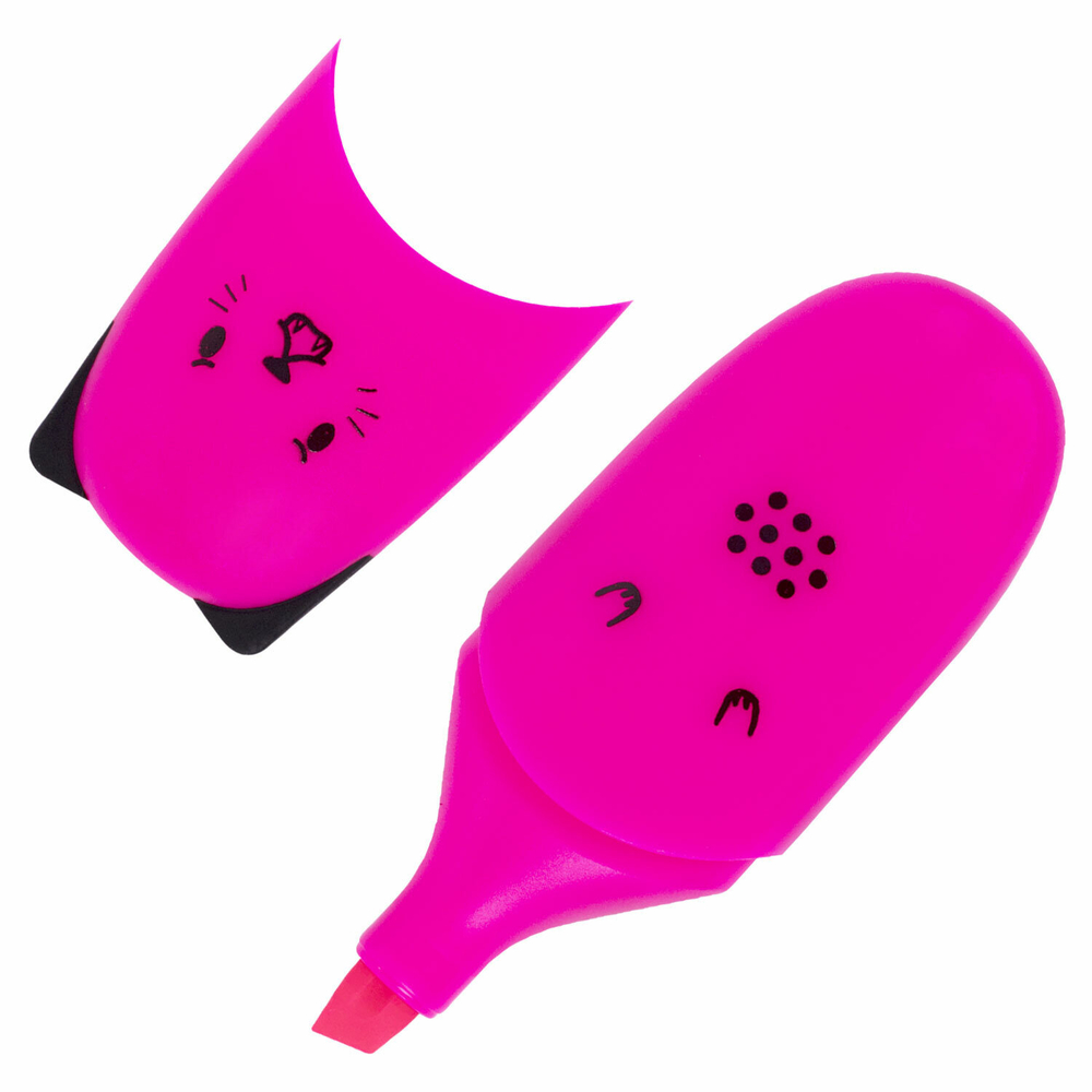 Набор текстовыделителей мини 12 ЦВЕТОВ BRAUBERG KIDS "CUTE CATS", линия 1-5 мм, 152437