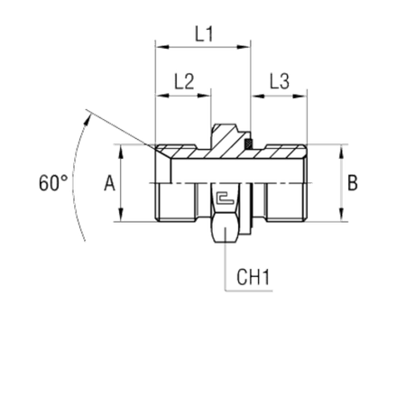 Штуцер FE BSP 1/2" BSP 1/2"