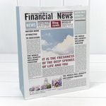 Пакет подарочный 26х32х10см Фигуры и узоры "Газета" (Микс)